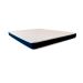 Cama Box Casal Joe Revestimento Sintético Preto com Colchão Guldi Espuma D28 Duplo 12cm (12x138x188) Azul e Branco