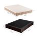 Cama Box Casal Joe Revestimento Sintético Preto com Colchão Guldi Massageador Quântico Molas Ensacadas (30x138x188) Branco e Bege