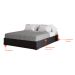 Cama Box Casal Joe Revestimento Sintético Preto com Colchão Guldi Mola Ensacada Original Macio (25x138x188) Azul e Branco