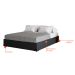 Cama Box Casal Joe Suede Grafite com Colchão Guldi Dream Mola Ensacada (30x138x188) Cinza e Branco