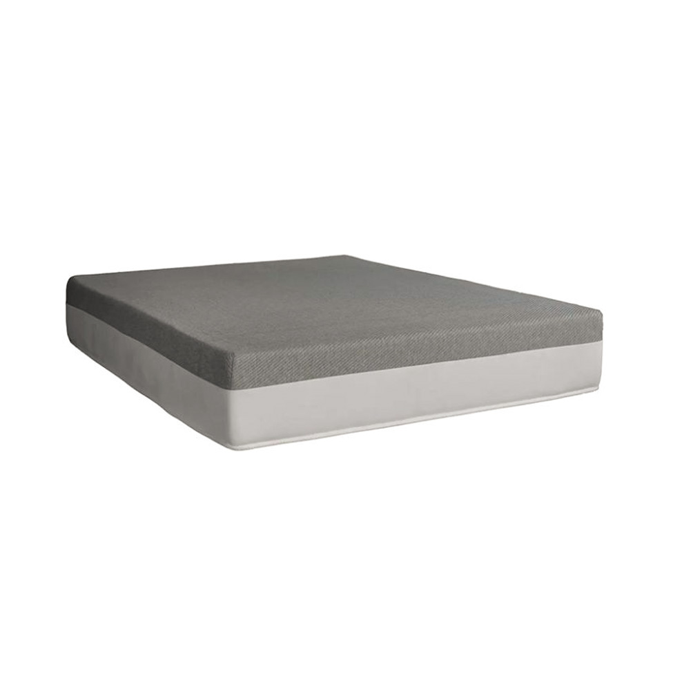 Cama Box Casal Joe Suede Grafite com Colchão Guldi Dream Mola Ensacada (30x138x188) Cinza e Branco