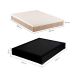 Cama Box Casal Joe Suede Preto com Colchão Guldi Massageador Quântico Molas Ensacadas (30x138x198) Branco e Bege