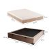 Cama Box Casal Martin Premium Linho Cru com Colchão Guldi Massageador Quântico Molas Ensacadas (30x138x188) Branco e Bege