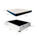 Cama Box Casal Martin Premium Revestimento Sintético Branco com Colchão Guldi Espuma D28 Duplo 12cm (12x138x188) Azul e Branco