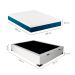 Cama Box Casal Martin Premium Revestimento Sintético Branco com Colchão Guldi Mola Ensacada Guldi Original Firme (25x138x188) Azul e Branco