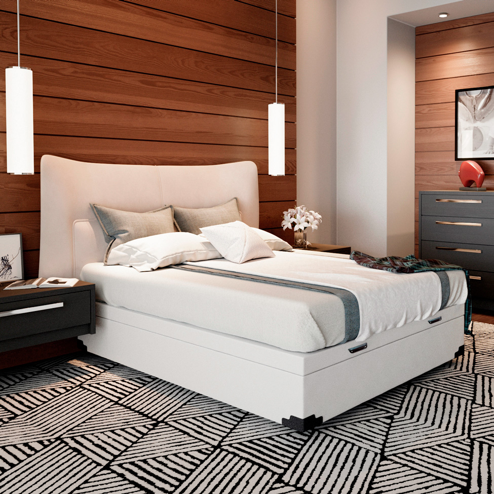 Cama Box Casal Martin Premium Revestimento Sintético Branco com Colchão Guldi Mola Ensacada Original Macio (25x138x198) Azul e Branco