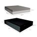 Cama Box Casal Martin Premium Revestimento Sintético Preto com Colchão Guldi Dream Mola Ensacada (30x138x188) Cinza e Branco