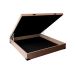 Cama Box Casal Martin Premium Suede Bege com Colchão Guldi Massageador Quântico Molas Ensacadas (30x138x188) Branco e Bege