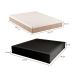 Cama Box Casal Martin Premium Suede Preto com Colchão Guldi Massageador Quântico Molas Ensacadas (30x138x188) Branco e Bege