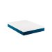 Cama Box Casal Martin Premium Suede Preto com Colchão Guldi Mola Ensacada Original Firme (25x138x188) Azul e Branco