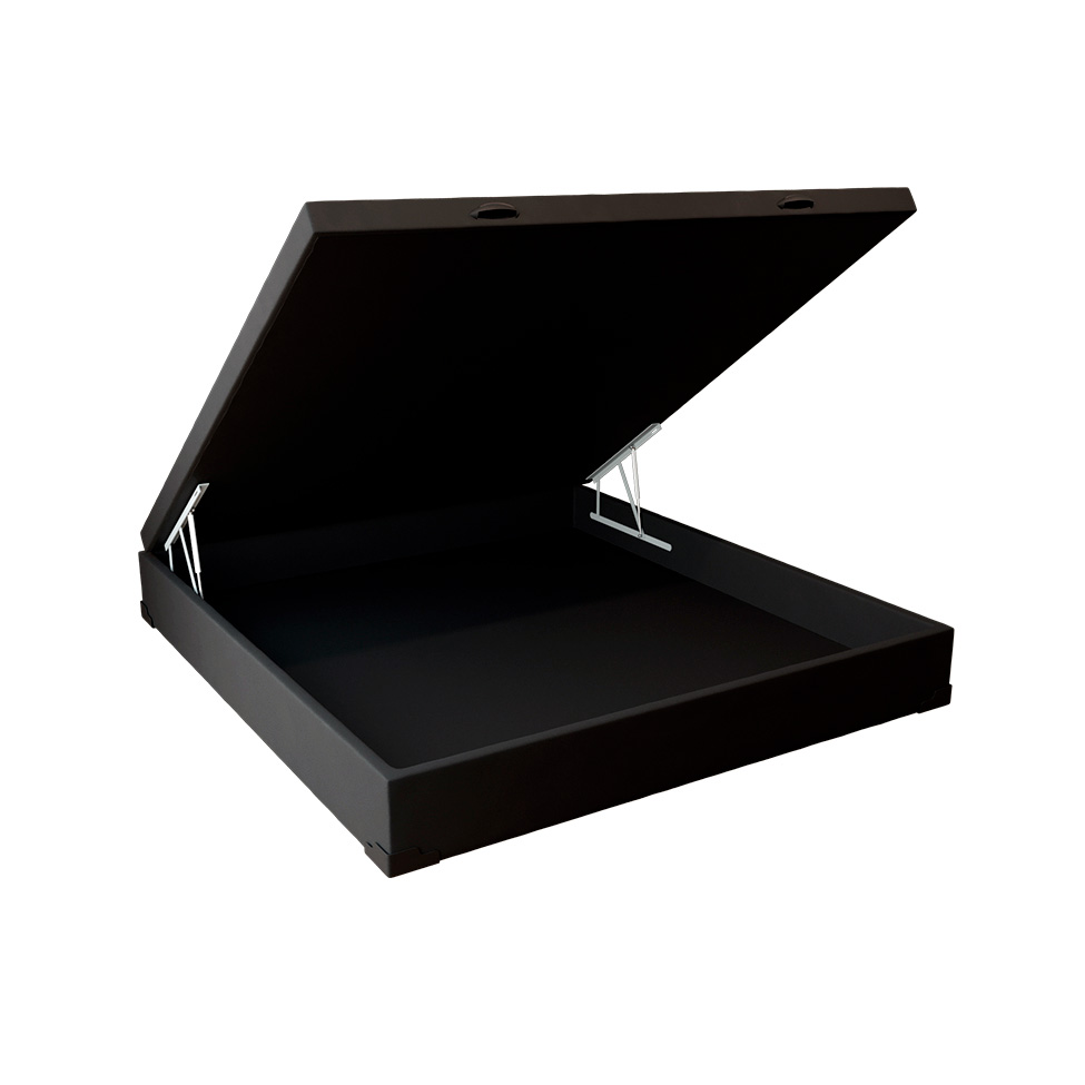 Cama Box Casal Martin Premium Suede Preto com Colchão Guldi Mola Ensacada Original Firme (25x138x188) Azul e Branco