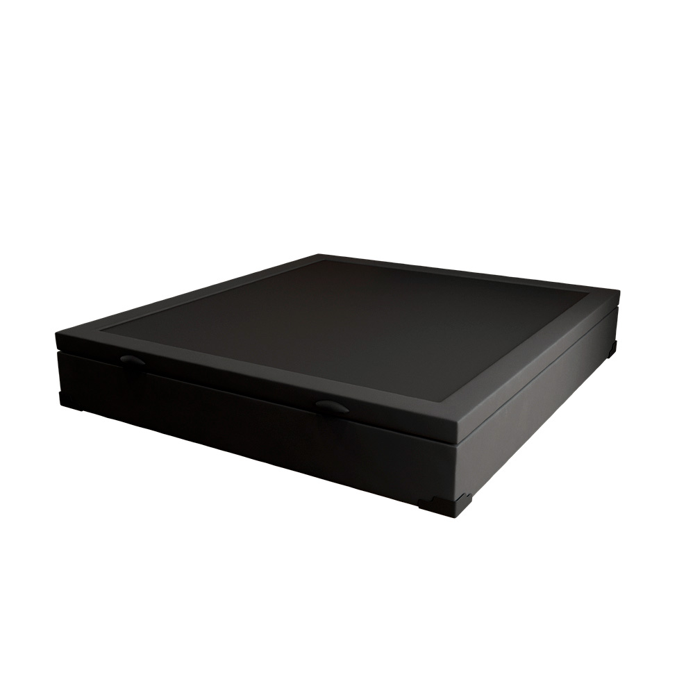 Cama Box Casal Martin Premium Suede Preto com Colchão Guldi Mola Ensacada Original Macio (25x138x188) Azul e Branco