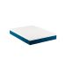 Cama Box Casal Martin Premium Suede Preto com Colchão Guldi Mola Ensacada Original Macio (25x138x188) Azul e Branco