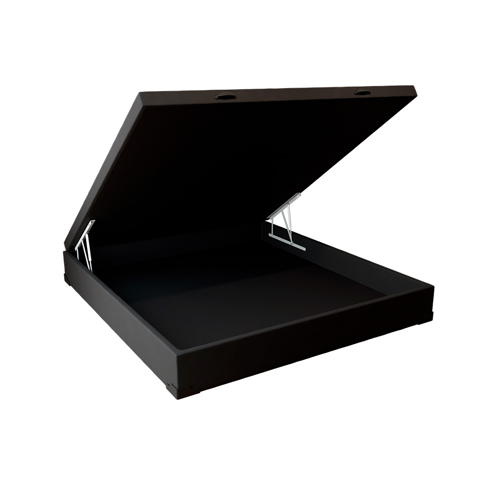 Cama Box Casal Martin Premium Suede Preto com Colchão Guldi Mola Ensacada Original Macio (25x138x188) Azul e Branco