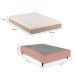 Cama Box Casal com Colchão Guldi Comfort com Massageador Quântico Molas Ensacadas (30x138x188) Bege e Branco