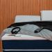 Cama Box Casal com Colchão Mola Ensacada Firme Guldi Natural e Azul