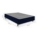 Cama Box Casal com Colchão Mola Ensacada Guldi Macio Branco e Azul