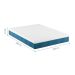 Cama Box Casal com Colchão Mola Ensacada Guldi Macio Branco e Azul