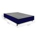 Cama Box Casal com Colchão Mola Ensacada Guldi Macio e 2 Travesseiros Guldi Nasa Viscoelástico Azul e Branca