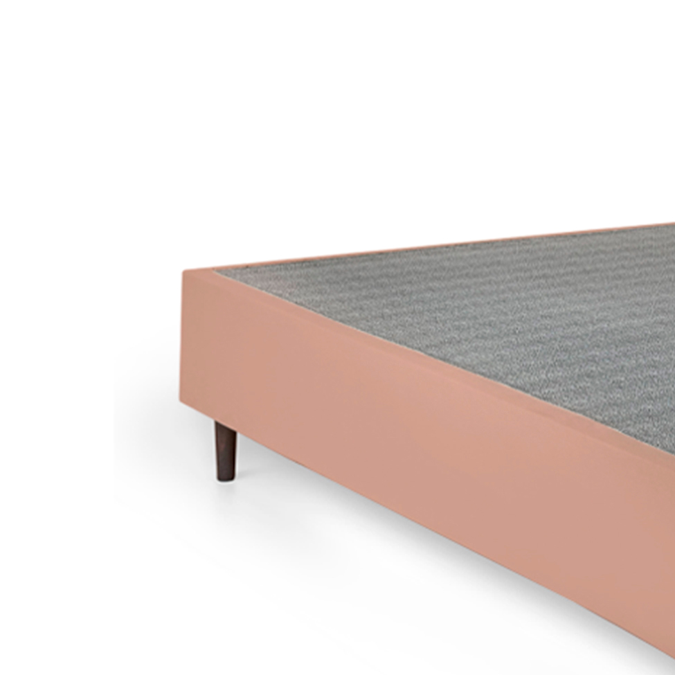 Cama Box Casal com Colchão Mola Ensacada Macio Guldi Natural e Azul