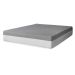 Cama Box King Bege com Colchão Guldi Dream Mola Ensacada (30x193x203) Cinza e Branco
