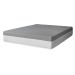 Cama Box King Bege com Colchão Guldi Dream Mola Ensacada (30x193x203) e 2 Travesseiros Guldi Soft Nasa Cinza e Branco