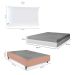 Cama Box King Bege com Colchão Guldi Dream Mola Ensacada (30x193x203) e 2 Travesseiros Guldi Soft Nasa Cinza e Branco