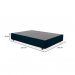 Cama Box King Com Guarda Objetos Azul com Colchão Guldi Dream Mola Ensacada (30x193x203) e 2 Travesseiros Guldi Dream Branco e Azul