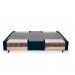 Cama Box King Com Guarda Objetos Azul com Colchão Guldi Dream Mola Ensacada (30x193x203) e 2 Travesseiros Guldi Dream Branco e Azul