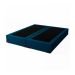 Cama Box King Joe Linho Azul Marinho com Colchão Guldi Mola Ensacada Original Macio (25x193x203) Azul e Branco