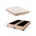Cama Box King Joe Linho Bege com Colchão Guldi Massageador Quântico Molas Ensacadas (30x193x203) Branco e Bege