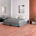 Cama Box King Joe Linho Cinza com Colchão Guldi Dream Mola Ensacada (30x193x203) Cinza e Branco