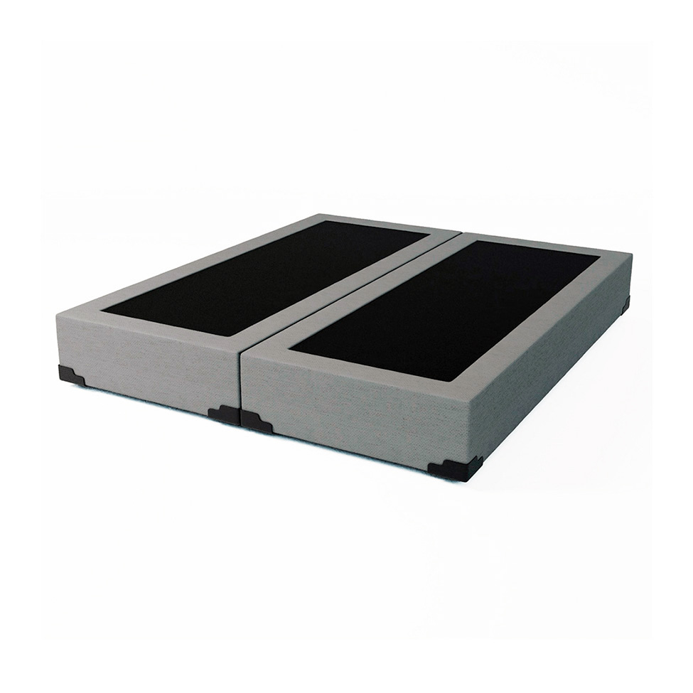Cama Box King Joe Linho Cinza com Colchão Guldi Dream Mola Ensacada (30x193x203) Cinza e Branco