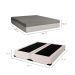 Cama Box King Joe Linho Cru com Colchão Guldi Dream Mola Ensacada (30x193x203) Cinza e Branco