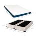 Cama Box King Joe Linho Cru com Colchão Guldi Duplo Plus D28 (16x193x203) Branco e Azul