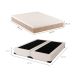 Cama Box King Joe Linho Cru com Colchão Guldi Massageador Quântico Molas Ensacadas (30x193x203) Branco e Bege
