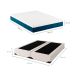 Cama Box King Joe Linho Cru com Colchão Guldi Mola Ensacada Original Firme (25x193x203) Azul e Branco
