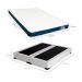Cama Box King Joe Revestimento Sintético Branco com Colchão Guldi Duplo Plus D28 (16x193x203) Branco e Azul