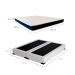 Cama Box King Joe Revestimento Sintético Branco com Colchão Guldi Espuma D28 Duplo 12cm (12x193x203) Azul e Branco