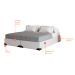 Cama Box King Joe Revestimento Sintético Branco com Colchão Guldi Massageador Quântico Molas Ensacadas (30x193x203) Branco e Bege