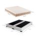 Cama Box King Joe Revestimento Sintético Branco com Colchão Guldi Massageador Quântico Molas Ensacadas (30x193x203) Branco e Bege