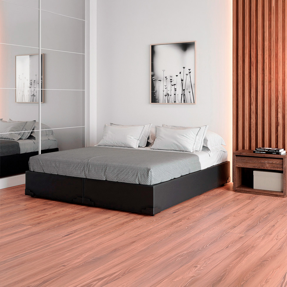 Cama Box King Joe Revestimento Sintético Preto com Colchão Guldi Espuma D28 Duplo 12cm (12x193x203) Azul e Branco