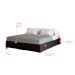 Cama Box King Joe Revestimento Sintético Preto com Colchão Guldi Espuma D28 Duplo 12cm (12x193x203) Azul e Branco
