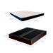 Cama Box King Joe Revestimento Sintético Preto com Colchão Guldi Espuma D28 Duplo 12cm (12x193x203) Azul e Branco