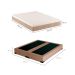 Cama Box King Joe Suede Bege com Colchão Guldi Massageador Quântico Molas Ensacadas (30x193x203) Branco e Bege