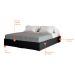 Cama Box King Joe Suede Grafite com Colchão Guldi Dream Mola Ensacada (30x193x203) Cinza e Branco