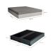 Cama Box King Joe Suede Grafite com Colchão Guldi Dream Mola Ensacada (30x193x203) Cinza e Branco