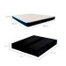 Cama Box King Joe Suede Preto com Colchão Guldi Espuma D28 Duplo 12cm (12x193x203) Azul e Branco