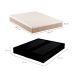 Cama Box King Joe Suede Preto com Colchão Guldi Massageador Quântico Molas Ensacadas (30x193x203) Branco e Bege