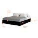 Cama Box King Joe Suede Preto com Colchão Guldi Mola Ensacada Original Firme (25x193x203) Azul e Branco